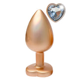 Gleaming Love Pearl Gold Butt Plug Large > Anal Range > Jewel Butt Plugs